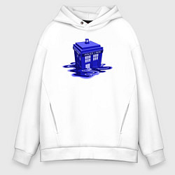 Толстовка оверсайз мужская Tardis ink, цвет: белый