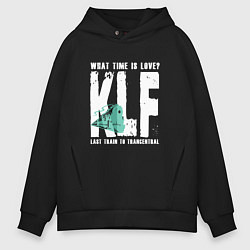 Толстовка оверсайз мужская Klf - What time is love, цвет: черный