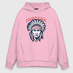 Толстовка оверсайз мужская Индеец прерий, цвет: светло-розовый