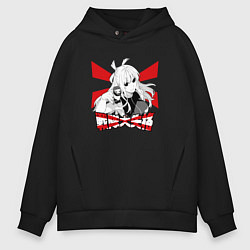 Толстовка оверсайз мужская Боевой отряд Полный провал Юмэко, цвет: черный