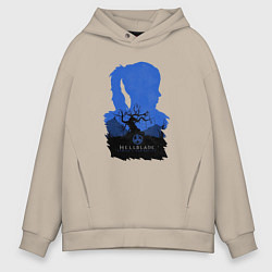 Толстовка оверсайз мужская Hellblade - Senua, цвет: миндальный