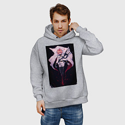 Толстовка оверсайз мужская Последний Серафим Микаэла Хякуя вампир, цвет: меланж — фото 2