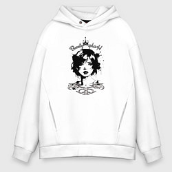 Толстовка оверсайз мужская Девушка - красивый сплэш, цвет: белый