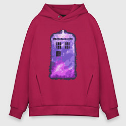 Толстовка оверсайз мужская Violet tardis, цвет: маджента