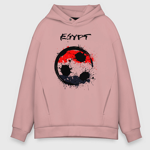 Мужское худи оверсайз Сборная Египта / Пыльно-розовый – фото 1