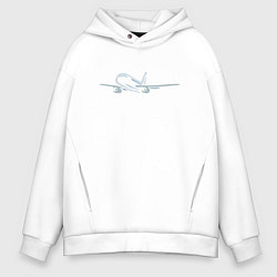 Толстовка оверсайз мужская Sukhoi Superjet 100 цветной, цвет: белый