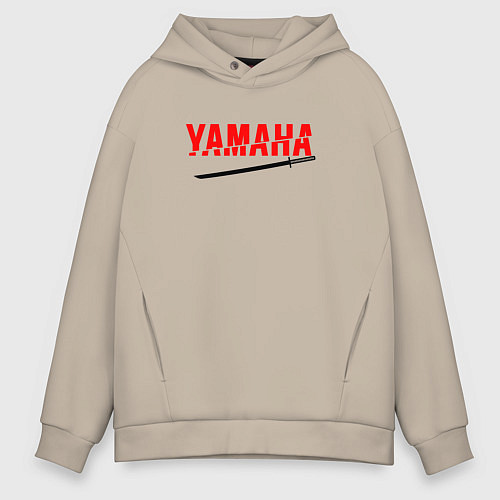 Мужское худи оверсайз Ямаха - катана / Миндальный – фото 1