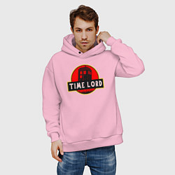 Толстовка оверсайз мужская Повелитель времени, цвет: светло-розовый — фото 2
