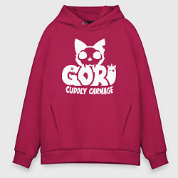 Толстовка оверсайз мужская Goro cuddly carnage logo, цвет: маджента