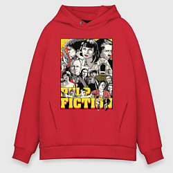 Толстовка оверсайз мужская Pulp fiction - all stars, цвет: красный