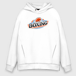 Толстовка оверсайз мужская Boxing team, цвет: белый