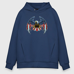 Толстовка оверсайз мужская Eagle of USA, цвет: тёмно-синий