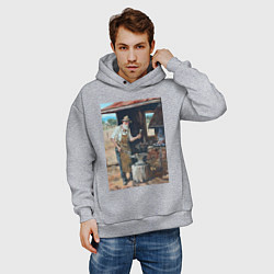 Толстовка оверсайз мужская Металлург, цвет: меланж — фото 2