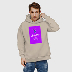 Толстовка оверсайз мужская J-hope in the box - K-pop, цвет: миндальный — фото 2