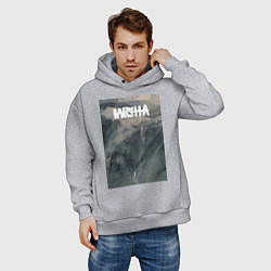 Толстовка оверсайз мужская Misha горное ущелье, цвет: меланж — фото 2