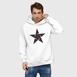 Толстовка оверсайз мужская Black star USSR, цвет: белый — фото 2