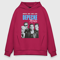 Толстовка оверсайз мужская Depeche Mode Vintage, цвет: маджента
