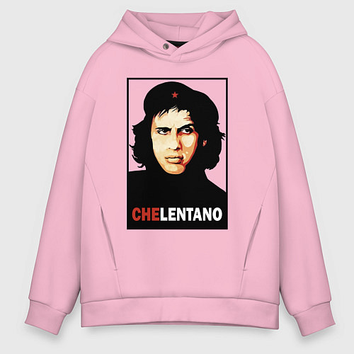 Мужское худи оверсайз Che guevara - Chelentano / Светло-розовый – фото 1