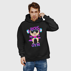 Толстовка оверсайз мужская Ricks GYM, цвет: черный — фото 2