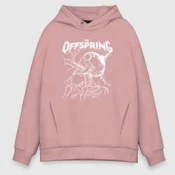 Толстовка оверсайз мужская The offspring - Supercharged, цвет: пыльно-розовый