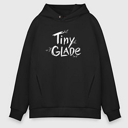 Толстовка оверсайз мужская Tiny glade logo, цвет: черный