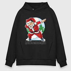Толстовка оверсайз мужская Dab Santa, цвет: черный