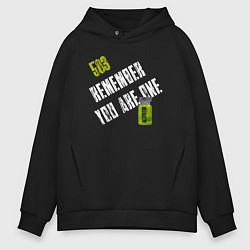 Толстовка оверсайз мужская Substance - remember you are one, цвет: черный