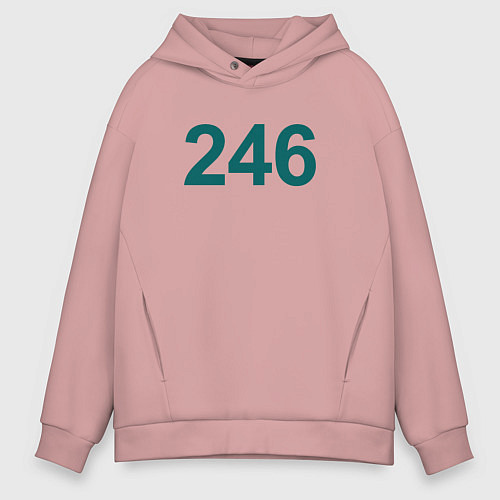 Мужское худи оверсайз 246 - Игра в кальмара / Пыльно-розовый – фото 1