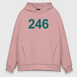 Толстовка оверсайз мужская 246 - Игра в кальмара, цвет: пыльно-розовый