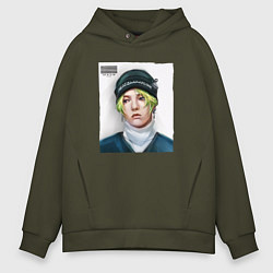 Толстовка оверсайз мужская G Dragon Big bang, цвет: хаки