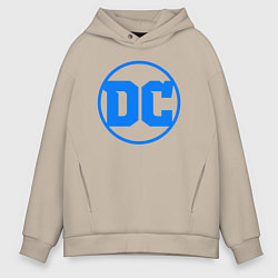 Толстовка оверсайз мужская DC comics logo, цвет: миндальный