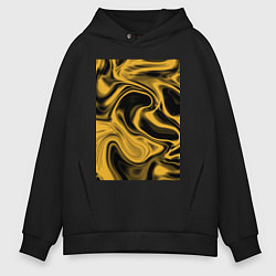 Толстовка оверсайз мужская Liquid gold, цвет: черный