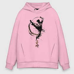 Толстовка оверсайз мужская Неизвестный боец, цвет: светло-розовый