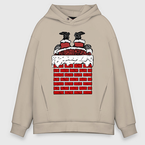 Мужское худи оверсайз Рождество отменяется / Миндальный – фото 1