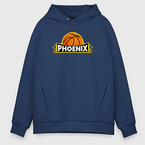 Мужское худи оверсайз Phoenix NBA / Тёмно-синий – фото 1
