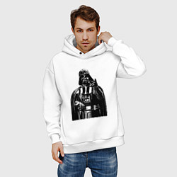 Толстовка оверсайз мужская Дарт Вейдер ситх, цвет: белый — фото 2