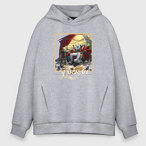 Мужское худи оверсайз Авантюрин / Меланж – фото 1