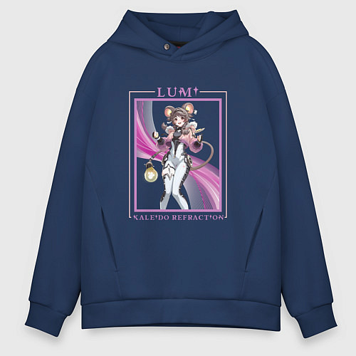 Мужское худи оверсайз Lumi Kaleido Refraction / Тёмно-синий – фото 1