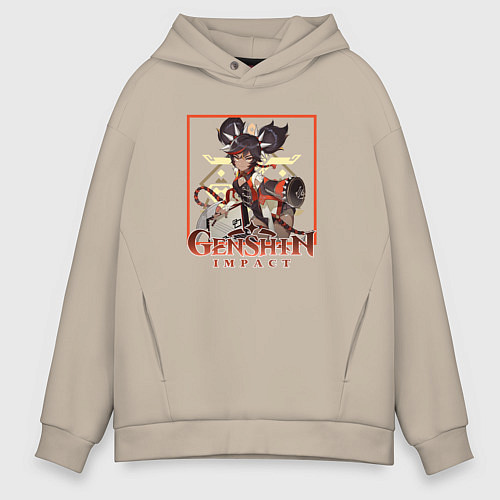 Мужское худи оверсайз Синь Янь / Миндальный – фото 1