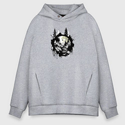 Толстовка оверсайз мужская Прыжок через медведя, цвет: меланж