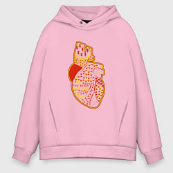 Толстовка оверсайз мужская Амур стреляет из ведра, цвет: светло-розовый