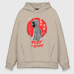 Толстовка оверсайз мужская Play the game, цвет: миндальный