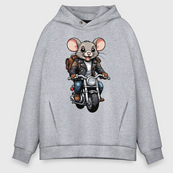 Толстовка оверсайз мужская Biker mice, цвет: меланж