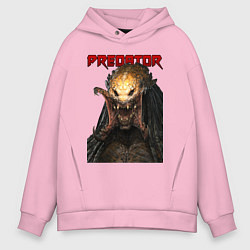 Толстовка оверсайз мужская Predator scream, цвет: светло-розовый