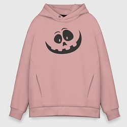 Толстовка оверсайз мужская Halloween smile, цвет: пыльно-розовый