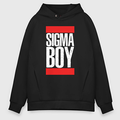 Мужское худи оверсайз Sigma boy / Черный – фото 1