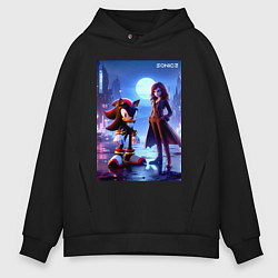 Толстовка оверсайз мужская Shadow and Shadow-Maria, цвет: черный