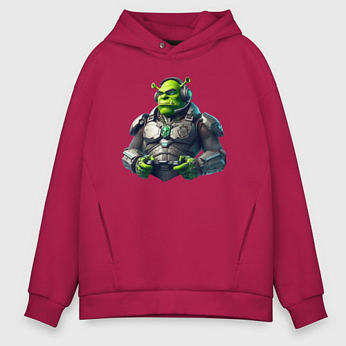 Мужское худи оверсайз G2 esports team - cyber Shrek / Маджента – фото 1