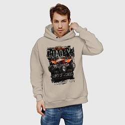 Толстовка оверсайз мужская Квадроцикл кастом, цвет: миндальный — фото 2