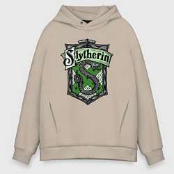 Толстовка оверсайз мужская Slytherin emblem, цвет: миндальный